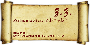 Zelmanovics Zénó névjegykártya